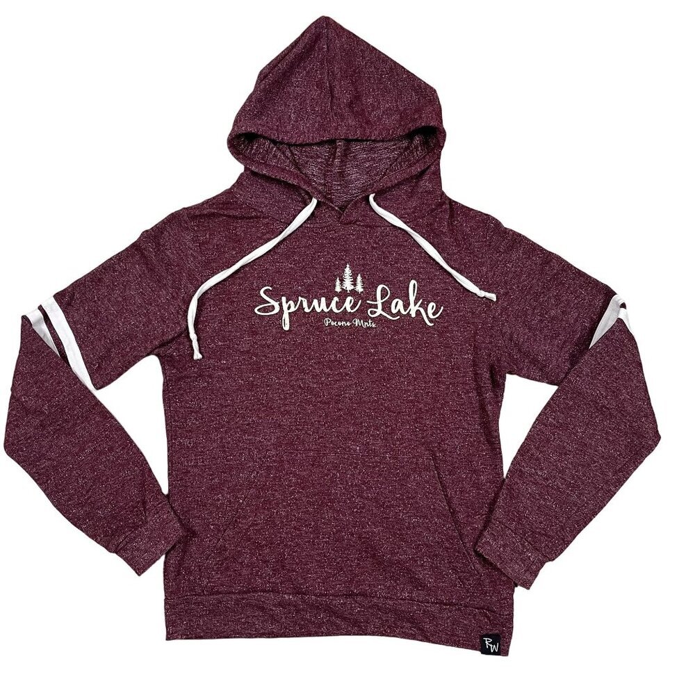 Spruce‎ Lake Pocono Mountains Womens Red Hoodie Size Medium
